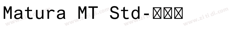 Matura MT Std字体转换